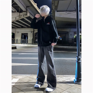 B221 美式ins高街暗黑小众个性拼接直筒牛仔裤 LK23141-P65 控88图片