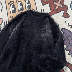 软糯水貂毛男潮高级慵懒风针织打底衫秋冬加厚美式外套MY290/P53，男装T恤，星座506B