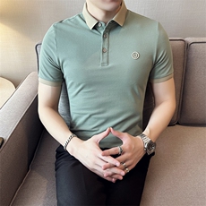 现货主推夏季短袖翻领Polo衫5色大码半袖T066-特P40，男装T恤，电商D342