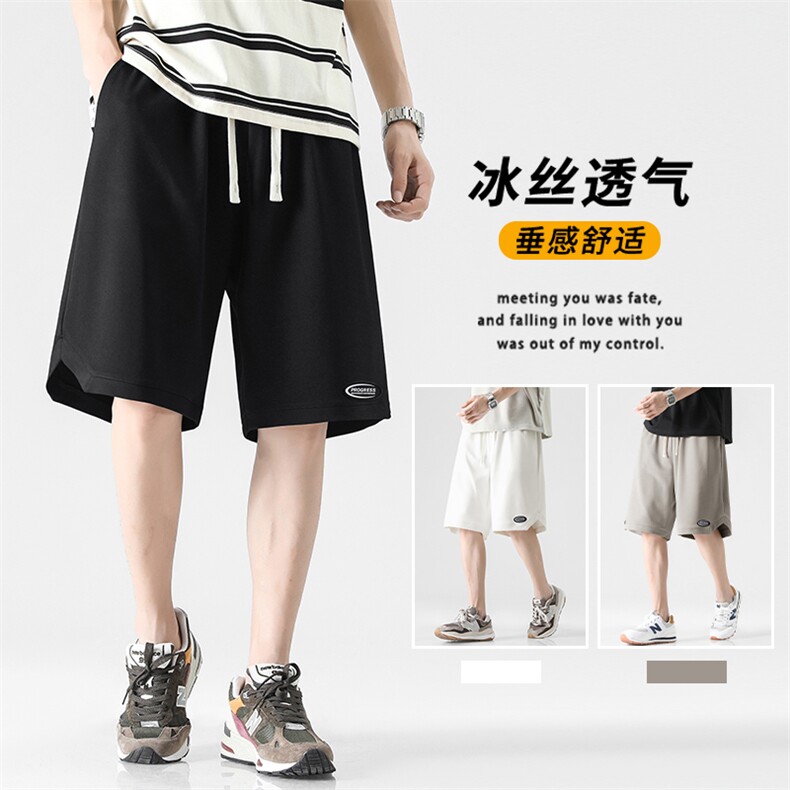 夏季薄款宽松大码短裤男高街美式潮流宽松运动裤XD2312-特批-35图片