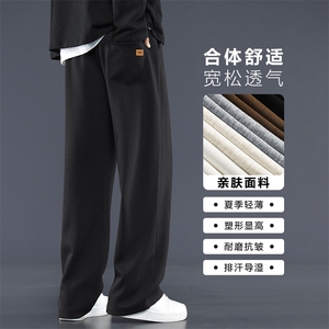 休闲裤男士夏季超薄宽松直筒阔腿潮牌垂感运动裤子WK86-1特批-28图片