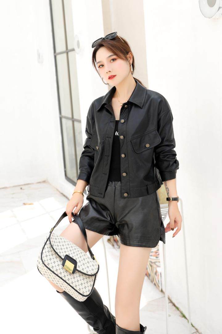 秋装皮夹克，其它，艾美多姿