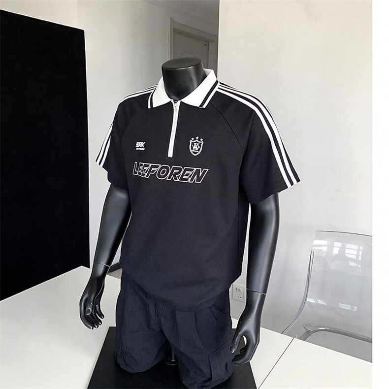 2026夏季新款学院风三条杠polo衫短袖T恤凉感抗菌DT302-特P33，男装T恤，电商C307