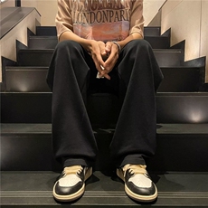 时尚潮牌男长裤宽松型原宿慵懒气质纯色休闲裤Q33P30，男装休闲裤，星座1116-2