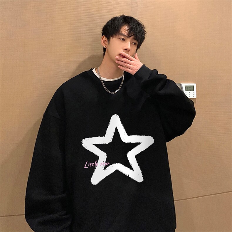 圆领卫衣男大码加厚长袖t恤男2024春S6286-P28图片