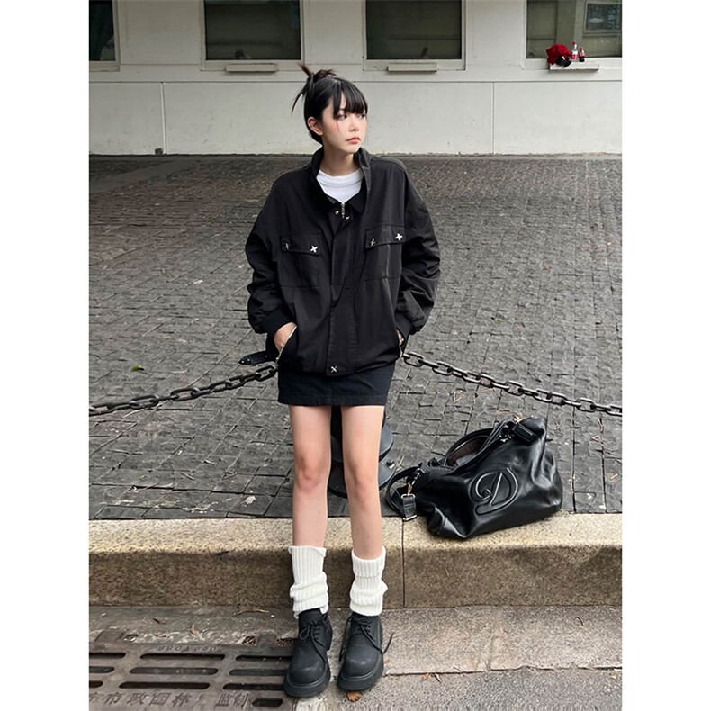 B221美式ins高街暗黑金属感宽松休闲外套上衣SY2303-P90控118,男装夹克,电商B221