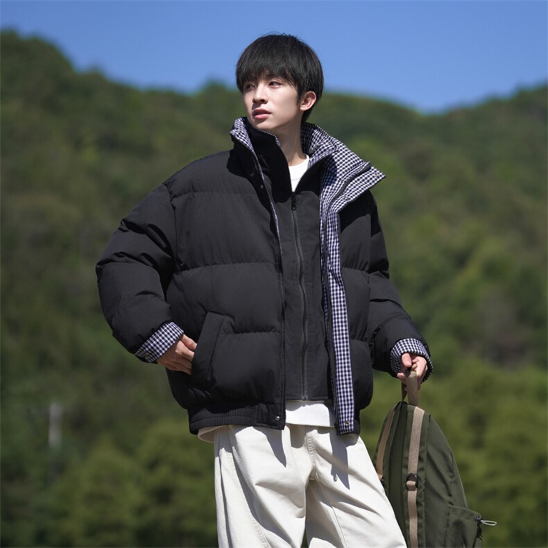 冬季新品得物美式潮流高品质格子加绒加厚棉衣外套棉服MY5566-P88,男装棉衣,星座610B-1