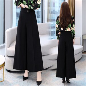 高端职业女2024春秋新款时尚气质女神范高腰显瘦阔腿裤，女装休闲裤，时尚俏佳人