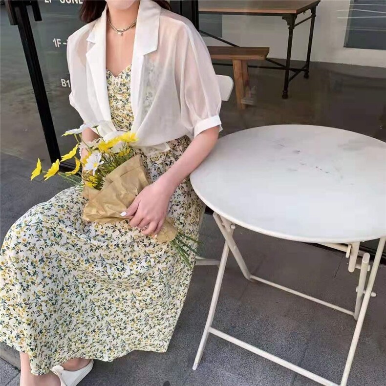 小花二件套连衣裙,女装连衣裙,时尚秀衣阁