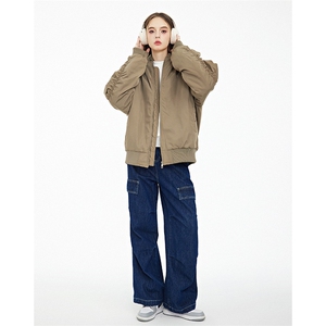 现货 3色欧美街头酷炫棒球服飞行服夹克棉服外套图片
