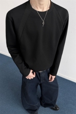 2026春季螺纹拼接长袖T恤美式上衣男女5Q3055-TP2849，男装T恤，电商A102