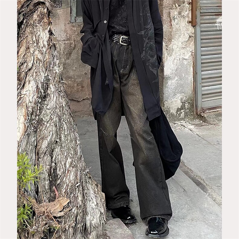 春夏新款废土风复古怀旧水洗直筒牛仔裤24-NZ218-网络图,男装牛仔裤,星座1002-2