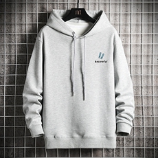 WY2116-P40加绒P45纯连帽卫衣男大码运动帽衫宽松薄外套，男装卫衣，电商A040A