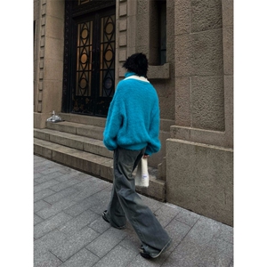 自家图，不拿货牛仔裤男秋冬微喇叭cleanfit裤子-KZA32-P55图片