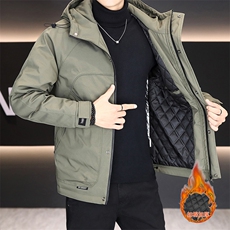 加棉加厚外套男士休闲连帽夹克潮流时尚男棉衣NM7932-P110，男装夹克，星座310B-3