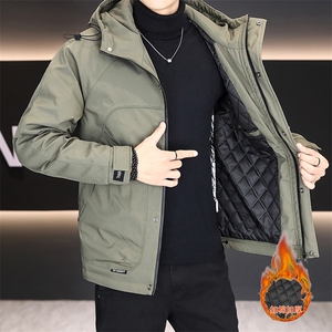 加棉加厚外套男士休闲连帽夹克潮流时尚男棉衣NM7932-P110图片