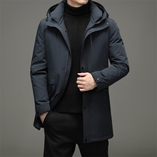 2021中长款羽绒服男白鹅绒厚款潮牌休闲新款男士外套ZG2909-P400，男装羽绒服，电商B212（原钱塘6029）
