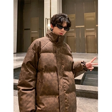 现货）档口图美拉德复古皮棉衣纯色立领加厚棉袄棉服7383-特P90，男装棉衣，星座1213