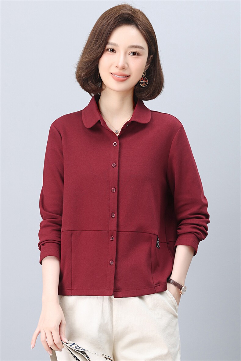 气质女时尚减龄纯色翻领开衫2025春季简约优雅新风格外套,女装短外套,涵誉