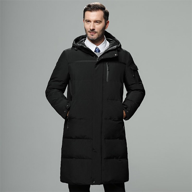冬装加厚商务休闲户外中长款连帽中老年保暖羽绒服外套男866-P100,男装羽绒服,星座1210A
