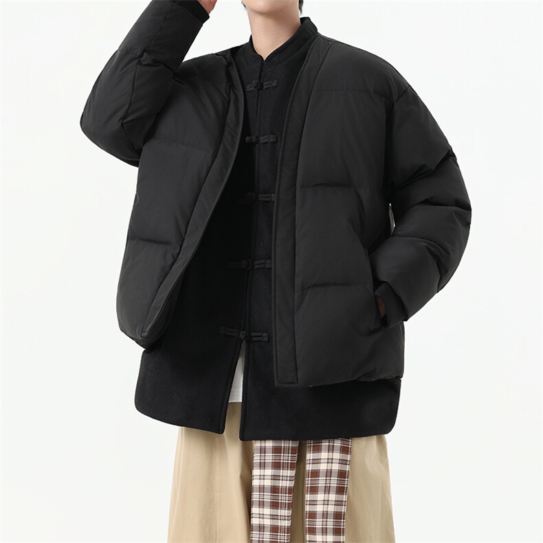 中式唐装男款冬季加厚风汉服青红色立领休闲外套A33-P158，男装民族服装，星座816A（原B366）