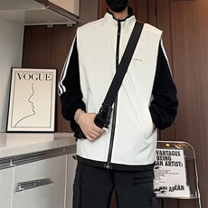 MJ156/P55秋装满天星马甲两面穿男宽松情侣百搭两面服背心外套，男装背心/马甲，电商基地A050