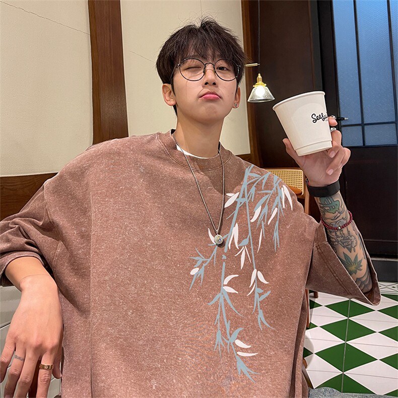 得物直播品质240重磅水洗xz605-dsx262-特批30控49,男装T恤,星座605(原A050)