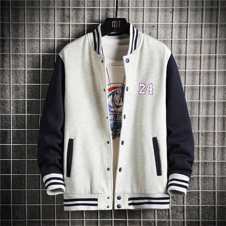 2025秋季新款棒球服运动卫衣外套大码宽松夹克XZ102A-4-Q8940-P55图片