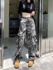218-1-P55-GK6967新款时尚休闲潮男百搭工装迷彩裤，男装休闲裤，四季星座218-1