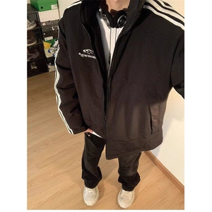 美式复古运动立领棉袄男女款冬季棉服防寒服潮牌情侣外套棉衣图片