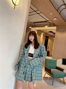格子西装外套,女装西装,LOVELS