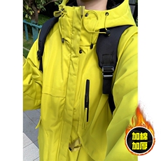 现货5W件冬季三防美式boxy解构连帽雪山冲锋衣棉衣男女棉服厚外套，男装夹克，电商A486-1