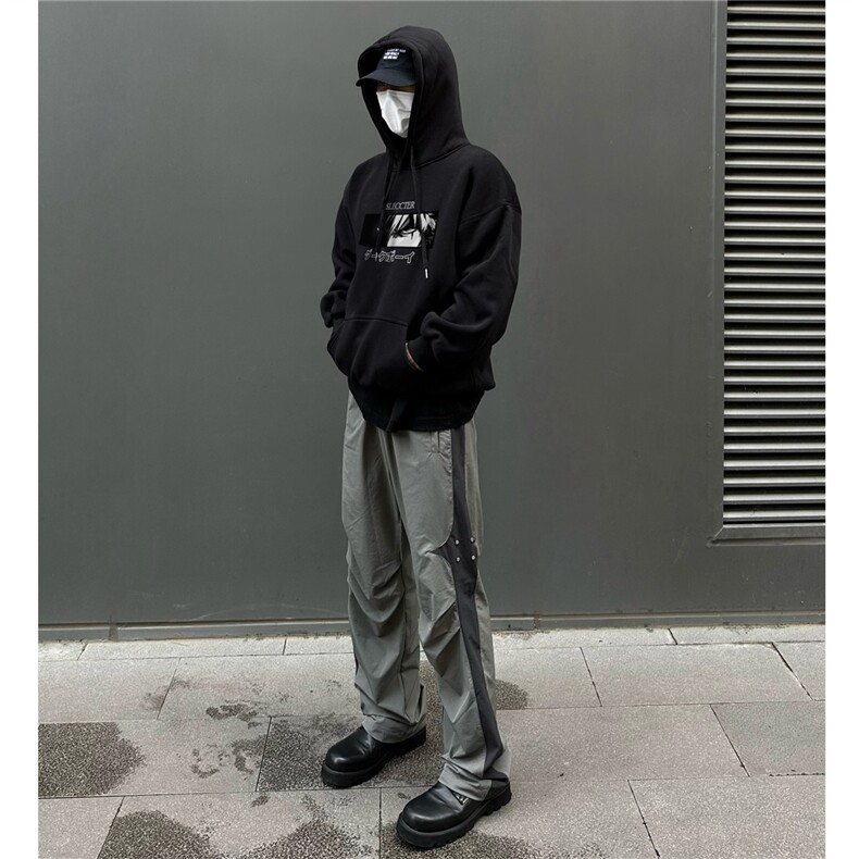 秋冬卡通潮流宽松休闲男连帽卫衣D328-WY23034-薄款P55厚款P65,男装卫衣,电商D328