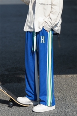 1日系CityBoy风华夫格休闲裤男拖地女中性风直筒男7790特P25控55，男装休闲裤，星座226-2
