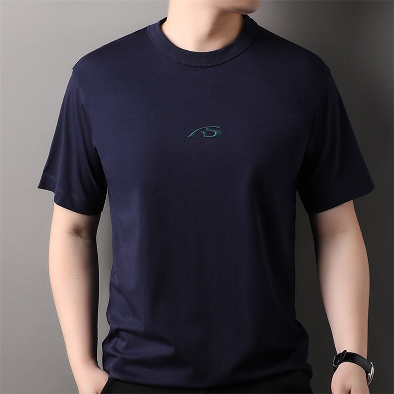F82355钱塘2020-1新款百搭简约中青年时尚休闲男士短袖T恤P35,男装T恤,钱塘207-1