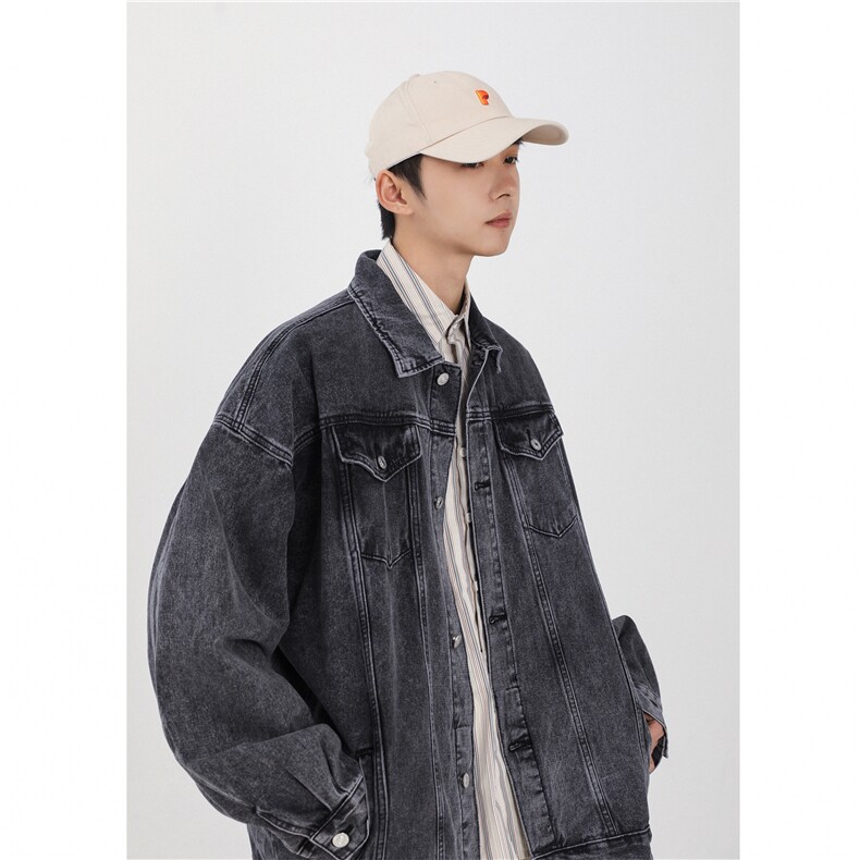 秋款宽松复古牛仔夹克外套N991P98k158,男装夹克,星座202-1