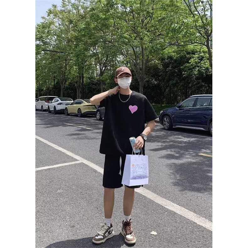新款~夏季短袖套装男士休闲个性套装,男装休闲套装,星座1013