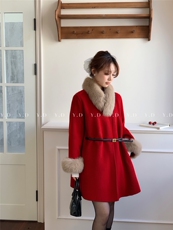 原价529.99!【依嘟】新年斗篷冬2025新款小个子羊毛，女装双面呢大衣，依嘟服饰