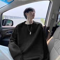 抖音得物高品质纯色大码休闲麂皮绒圆领卫衣wyjp1000-特p24，男装卫衣，星座605(原A050)