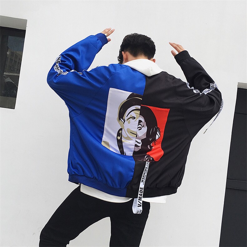 小丑夹克男女款秋季薄款长袖外套风韩版修身情侣装班服,男装夹克,星座1804