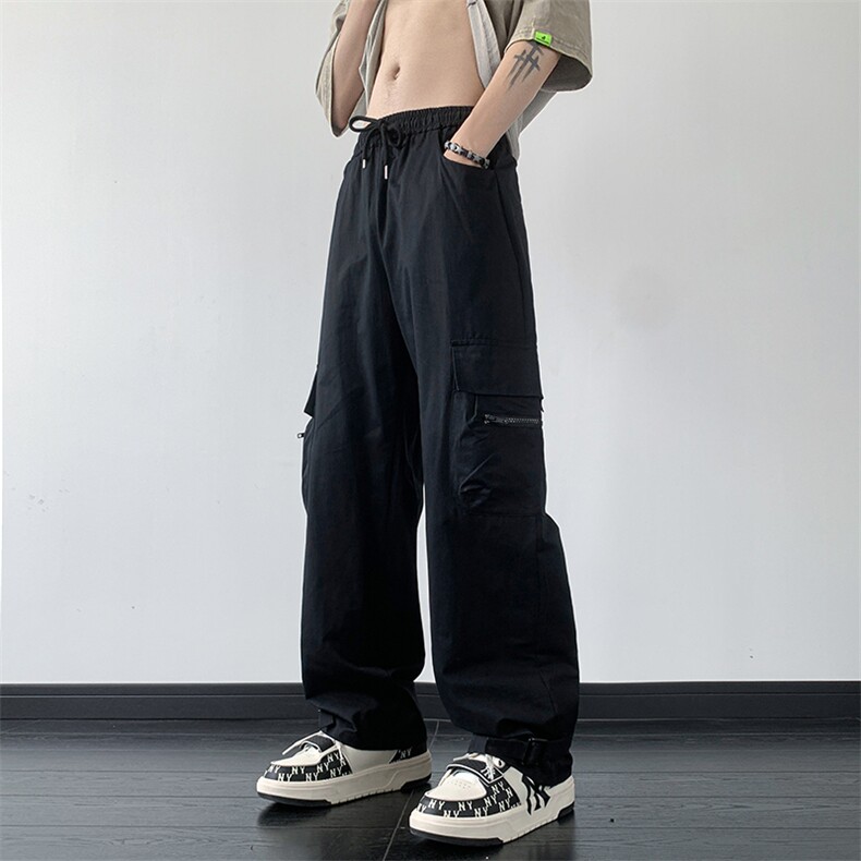 B221美式ins街头hiphop宽松休闲多口袋工装裤子LK23120-P65控88,男装休闲裤,电商B221