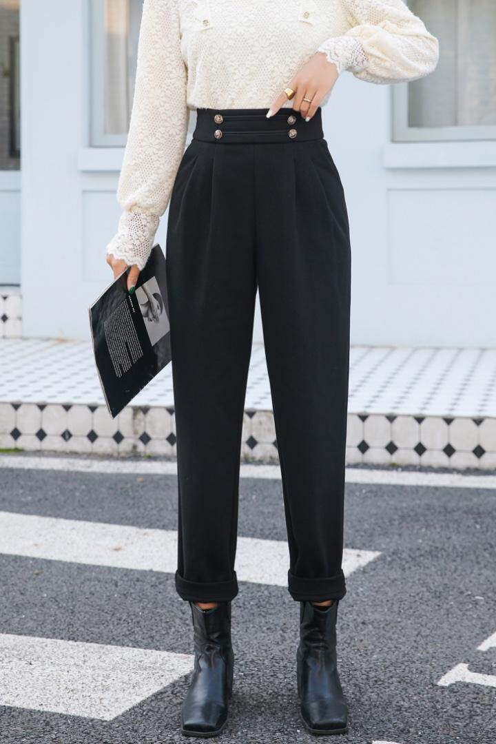 哈伦风加厚毛呢西裤，其它，夕昕