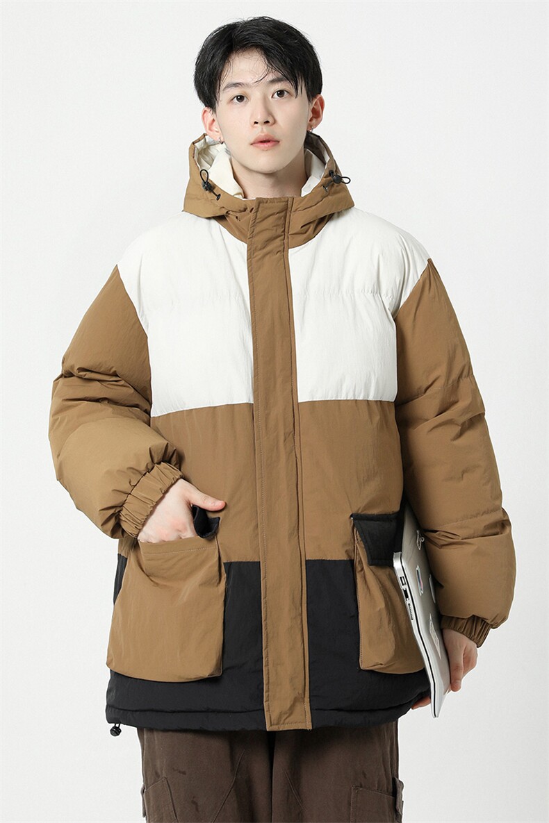 无影墙2026新品冬季宽松情侣装撞色棉服冬装加厚外套D008-P100,男装棉衣,星座717