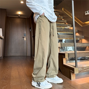 弯刀工装裤男春秋款宽松直筒冲锋裤 M-3XL P45控68 加绒P55控78图片