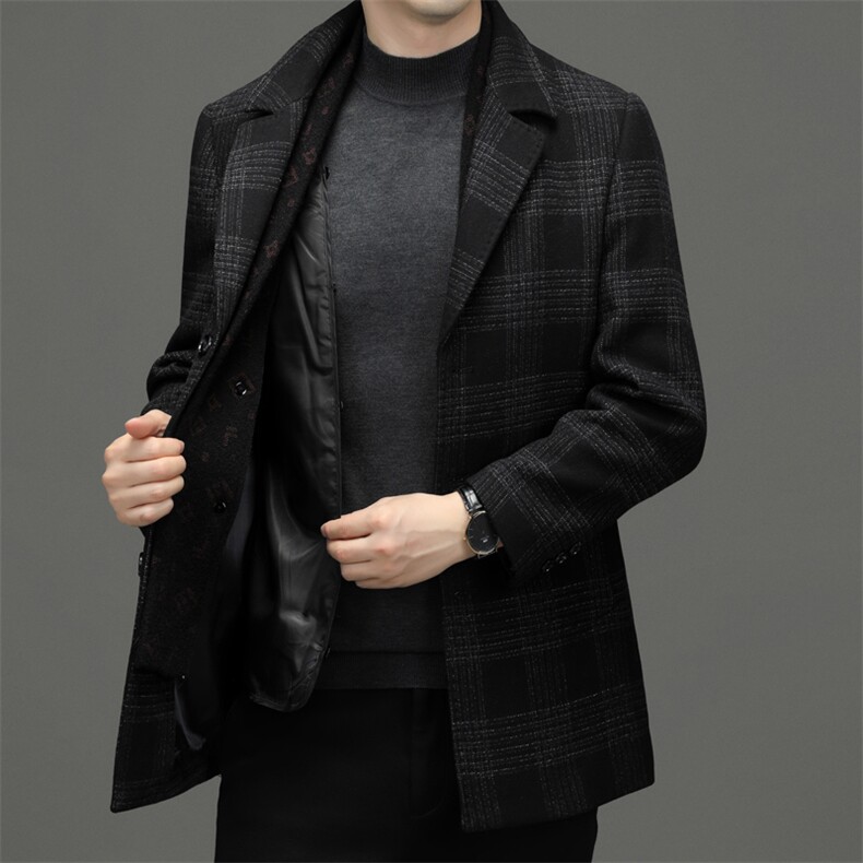 BWA238钱塘2020-2中年男士商务休闲时尚冬季厚款毛呢西服P325,男装西服,钱塘207-2