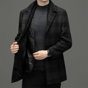BWA238钱塘2020-2中年男士商务休闲时尚冬季厚款毛呢西服P325图片