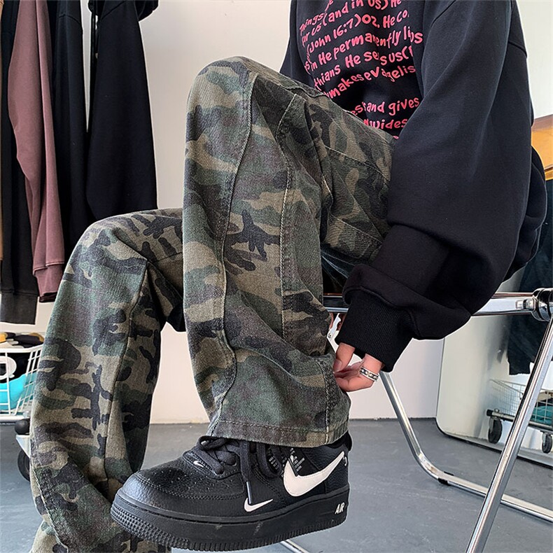 秋季现货5W+主推NK22013美式迷彩裤重磅解构水洗P45，男装休闲裤，电商A421