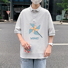 PL57112-P35翻领短袖polo衫男大码胖子半袖t恤男有领保罗衫模特，男装Polo衫，电商A040