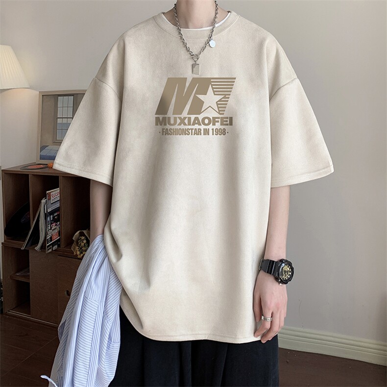 量大优可提供视频2024夏麂皮绒短袖T恤HD019-1-LPT2451-P20,男装T恤,电商019-1