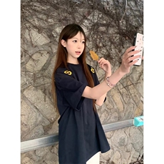 万针全刺绣工艺抖音得物高品质260克重磅纯棉双纱美式高街短袖T恤，男装T恤，电商A486-1